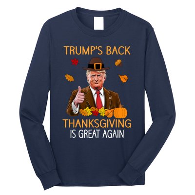 Trump Thanksgiving Turkey Autumn Fall Thankful Long Sleeve Shirt