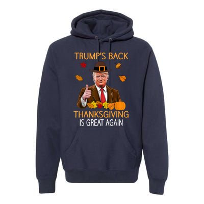 Trump Thanksgiving Turkey Autumn Fall Thankful Premium Hoodie