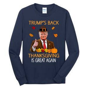 Trump Thanksgiving Turkey Autumn Fall Thankful Tall Long Sleeve T-Shirt