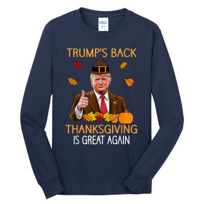 Trump Thanksgiving Turkey Autumn Fall Thankful Tall Long Sleeve T-Shirt