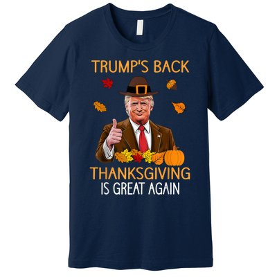 Trump Thanksgiving Turkey Autumn Fall Thankful Premium T-Shirt