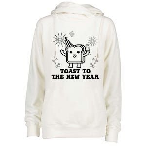 Toast To The New Year Party New YearS Eve Groovy Cool Gift Womens Funnel Neck Pullover Hood