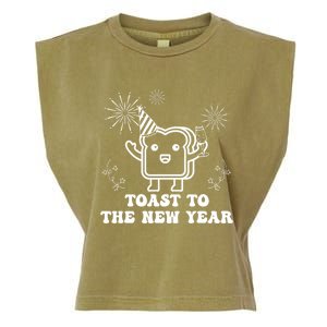 Toast To The New Year Party New YearS Eve Groovy Cool Gift Garment-Dyed Women's Muscle Tee