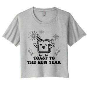 Toast To The New Year Party New YearS Eve Groovy Cool Gift Women's Crop Top Tee