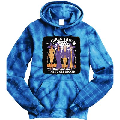 Trip Time To Get Wicked Kamala Harris For President Tie Dye Hoodie