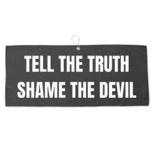 Tell The Truth Shame The Devil Large Microfiber Waffle Golf Towel