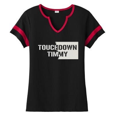 Touchdown Timmy Tim Walz Ladies Halftime Notch Neck Tee