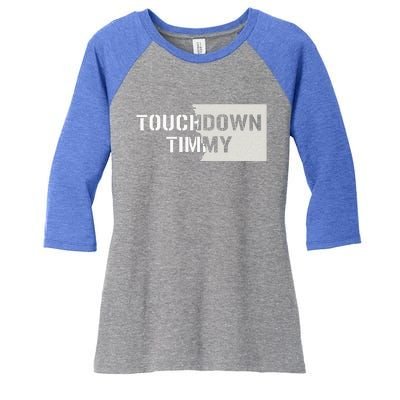 Touchdown Timmy Tim Walz Women's Tri-Blend 3/4-Sleeve Raglan Shirt