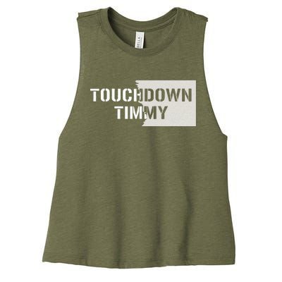 Touchdown Timmy Tim Walz Women's Racerback Cropped Tank