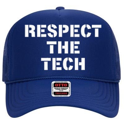 Theater Tech Technician Stage Crew Stagehand Gift High Crown Mesh Back Trucker Hat