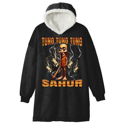 Tung Tung Tung Sahur Hooded Wearable Blanket