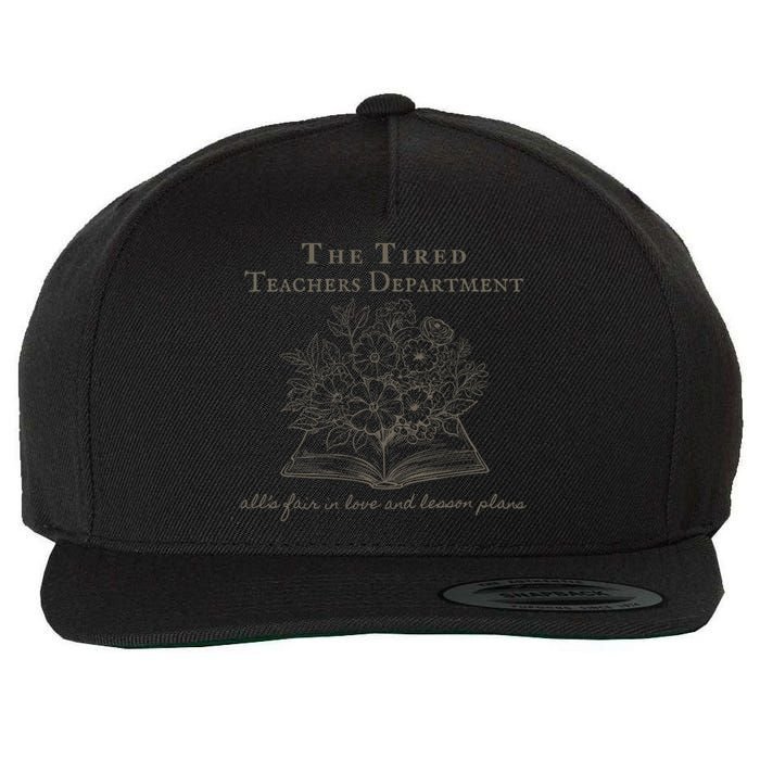 The Tired Teachers Department Teacher Duty Off Wool Snapback Cap