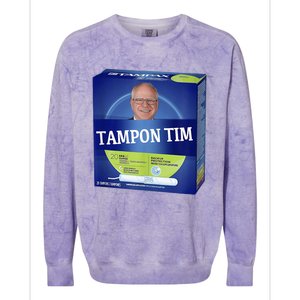 Tampontim Tampon Tim Funny Kamalas Vice President Tim Walz Colorblast Crewneck Sweatshirt