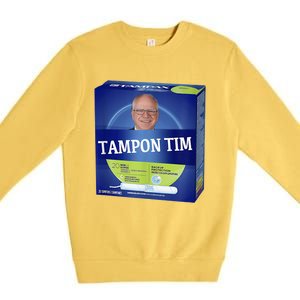 Tampontim Tampon Tim Funny Kamalas Vice President Tim Walz Premium Crewneck Sweatshirt