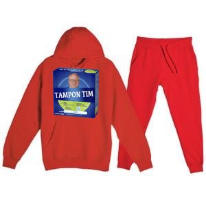 Tampontim Tampon Tim Funny Kamalas Vice President Tim Walz Premium Hooded Sweatsuit Set