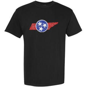 Tn Tennessee The Volunteer Mountain 3 Stars State Garment-Dyed Heavyweight T-Shirt