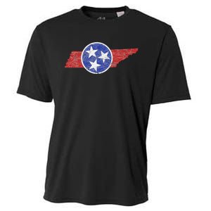 Tn Tennessee The Volunteer Mountain 3 Stars State Cooling Performance Crew T-Shirt