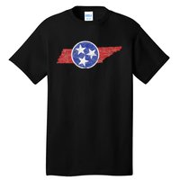 Tn Tennessee The Volunteer Mountain 3 Stars State Tall T-Shirt