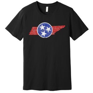 Tn Tennessee The Volunteer Mountain 3 Stars State Premium T-Shirt