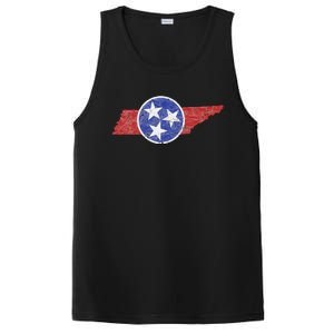 Tn Tennessee The Volunteer Mountain 3 Stars State PosiCharge Competitor Tank