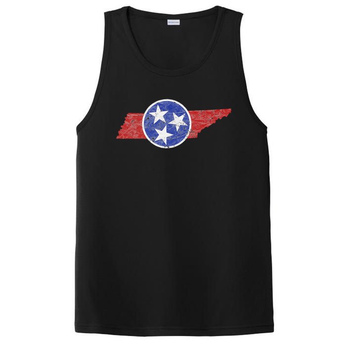 Tn Tennessee The Volunteer Mountain 3 Stars State PosiCharge Competitor Tank