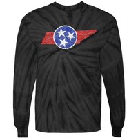 Tn Tennessee The Volunteer Mountain 3 Stars State Tie-Dye Long Sleeve Shirt