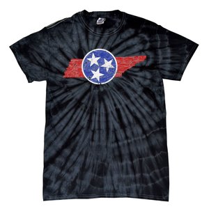 Tn Tennessee The Volunteer Mountain 3 Stars State Tie-Dye T-Shirt