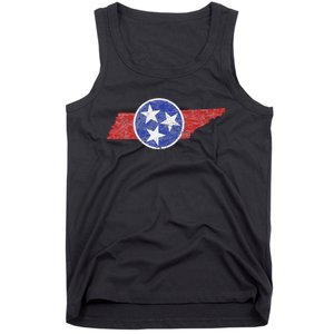 Tn Tennessee The Volunteer Mountain 3 Stars State Tank Top