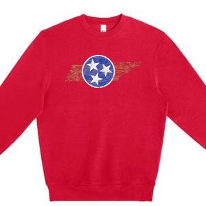 Tn Tennessee The Volunteer Mountain 3 Stars State Premium Crewneck Sweatshirt