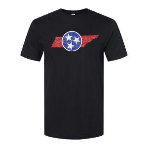 Tn Tennessee The Volunteer Mountain 3 Stars State Softstyle CVC T-Shirt