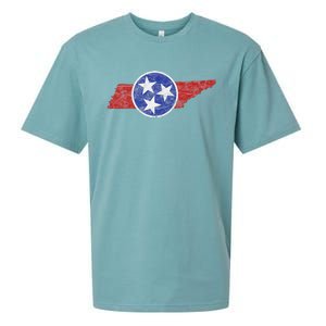 Tn Tennessee The Volunteer Mountain 3 Stars State Sueded Cloud Jersey T-Shirt