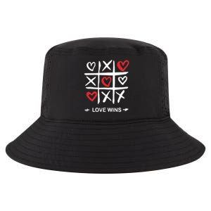 Tic Tac Toe Love Wins Love Always Wins Valentines Love Day Gift Cool Comfort Performance Bucket Hat