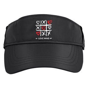 Tic Tac Toe Love Wins Love Always Wins Valentines Love Day Gift Adult Drive Performance Visor