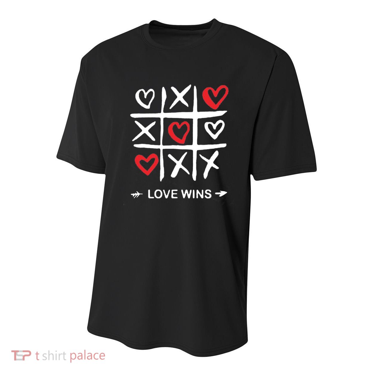 Tic Tac Toe Love Wins Love Always Wins Valentines Love Day Gift Youth Performance Sprint T-Shirt