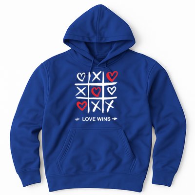 Tic Tac Toe Love Wins Love Always Wins Valentines Love Day Gift Hoodie