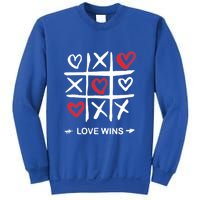 Tic Tac Toe Love Wins Love Always Wins Valentines Love Day Gift Sweatshirt