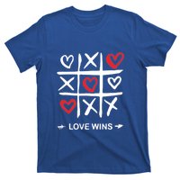 Tic Tac Toe Love Wins Love Always Wins Valentines Love Day Gift T-Shirt