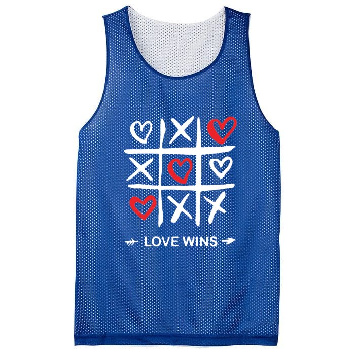 Tic Tac Toe Love Wins Love Always Wins Valentines Love Day Gift Mesh Reversible Basketball Jersey Tank