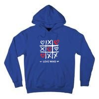 Tic Tac Toe Love Wins Love Always Wins Valentines Love Day Gift Tall Hoodie