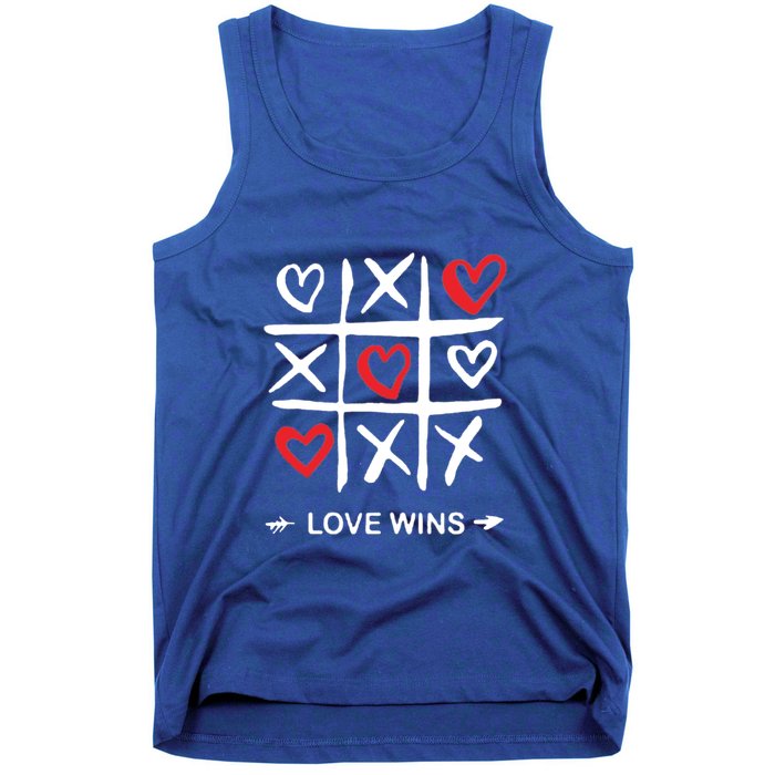 Tic Tac Toe Love Wins Love Always Wins Valentines Love Day Gift Tank Top