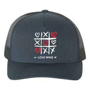 Tic Tac Toe Love Wins Love Always Wins Valentines Love Day Gift Yupoong Adult 5-Panel Trucker Hat