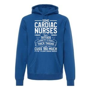 Tattoos Thick Thighs Pretty Eyes Cardiac Nurse Cool Gift Premium Hoodie