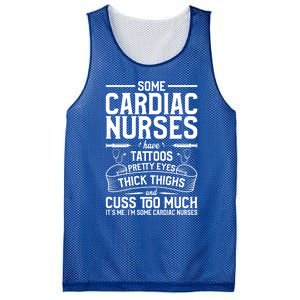 Tattoos Thick Thighs Pretty Eyes Cardiac Nurse Cool Gift Mesh Reversible Basketball Jersey Tank