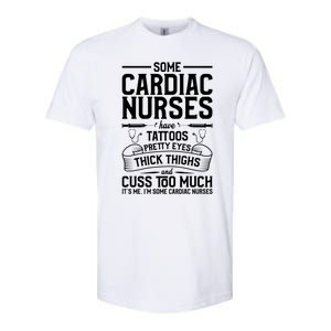 Tattoos Thick Thighs Pretty Eyes Cardiac Nurse Cool Gift Softstyle CVC T-Shirt