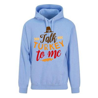 Talk Turkey To Me Funny Thanksgiving Quote Meaningful Gift Unisex Surf Hoodie