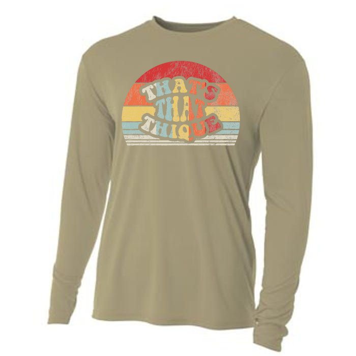 ThatS That Thique Retro Vintage Groove Cooling Performance Long Sleeve Crew