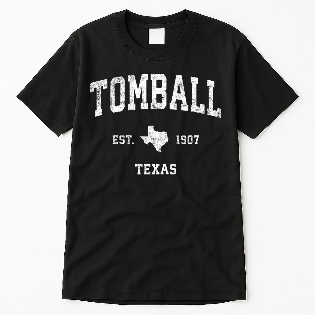 Tomball Texas Tx Vintage Established Sports Design Tall T-Shirt