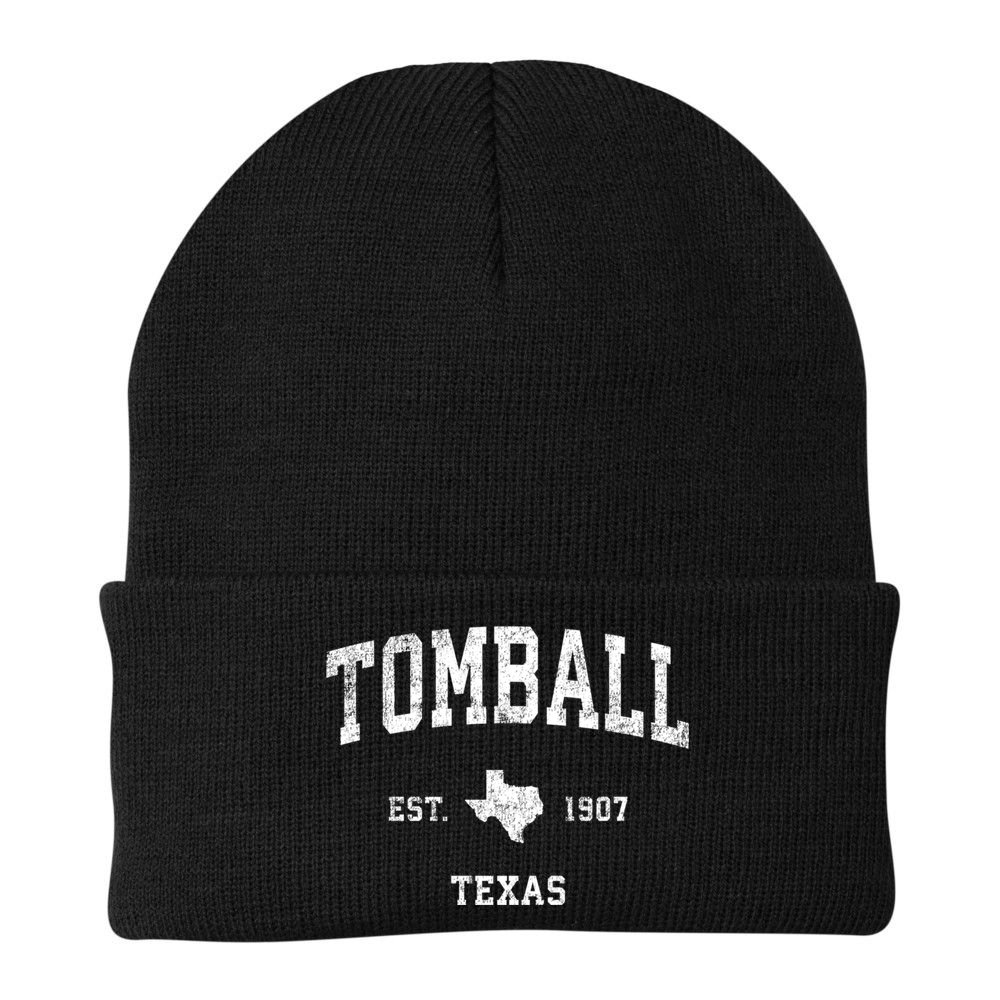Tomball Texas Tx Vintage Established Sports Design Beanie