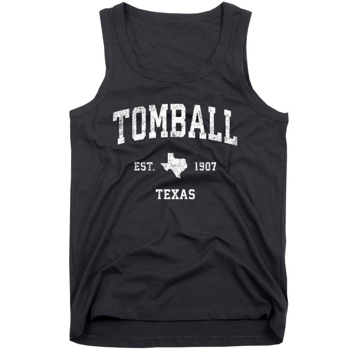 Tomball Texas Tx Vintage Established Sports Design Tank Top