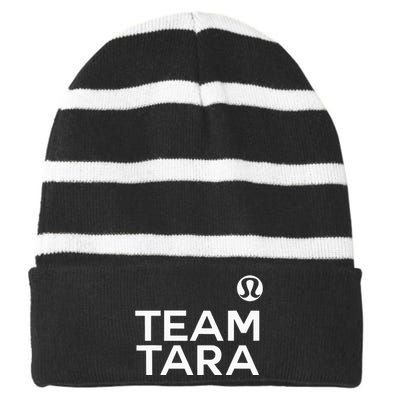 Team Tara Striped Beanie with Solid Band